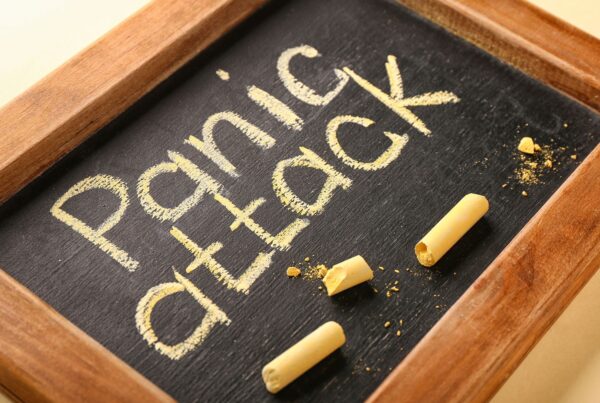 Board that says panic attack